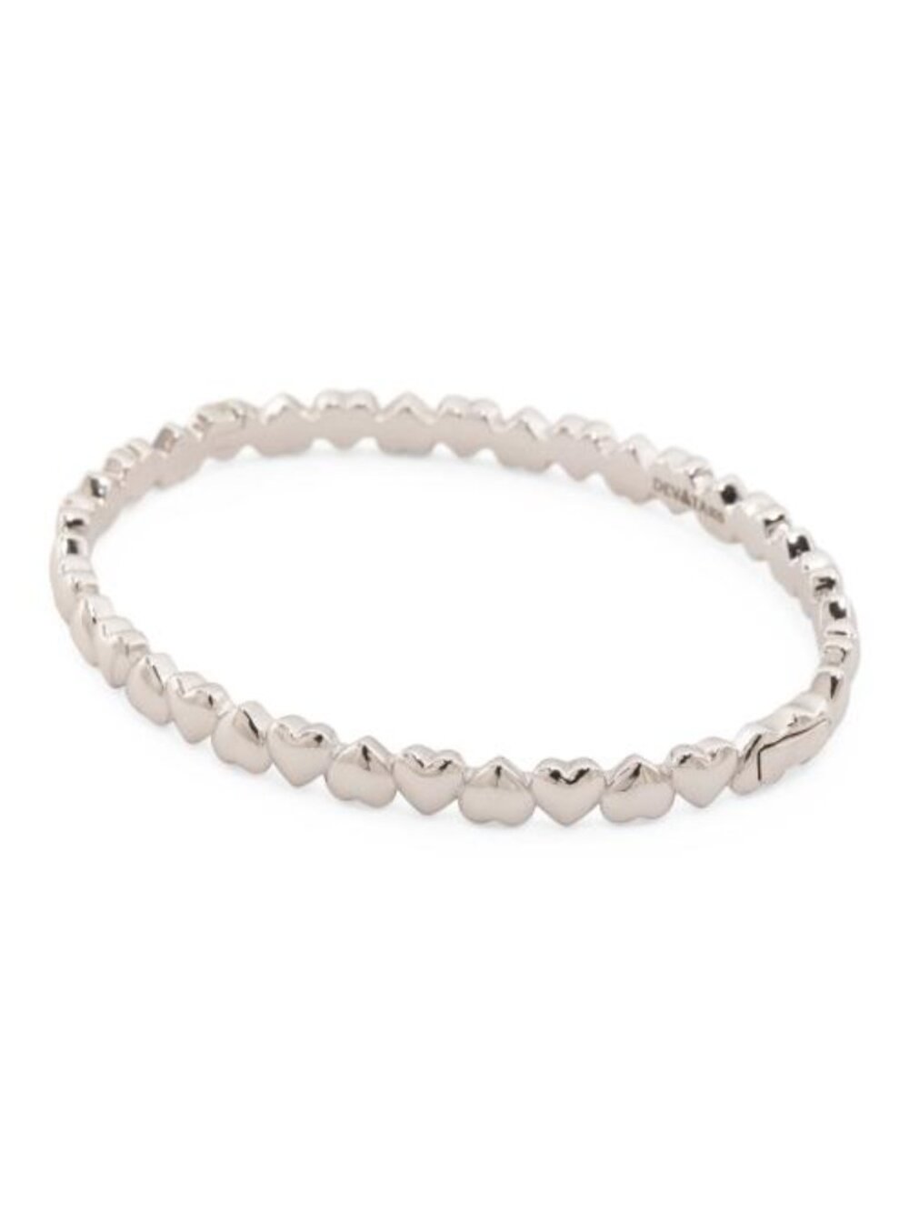 DEVATA Sterling Silver Heart Bangle Bracelet